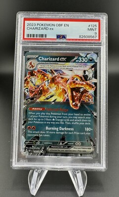 PSA 9 2023 Pokemon CHARIZARD ex #125 OBF EN S&V Obsidian Flames