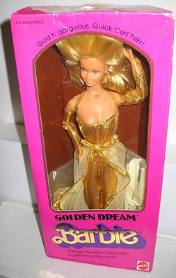5076 NRFB Vintage Mattel Golden Dreams Barbie with Big Hair Updo