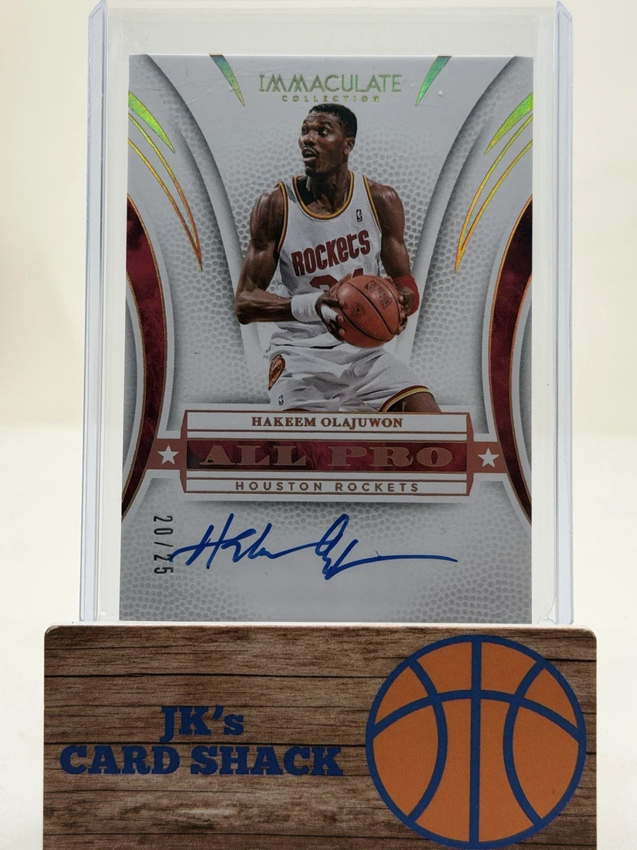 Panini Hakeem Olajuwon Basketball Autographed Sports Trading Cards