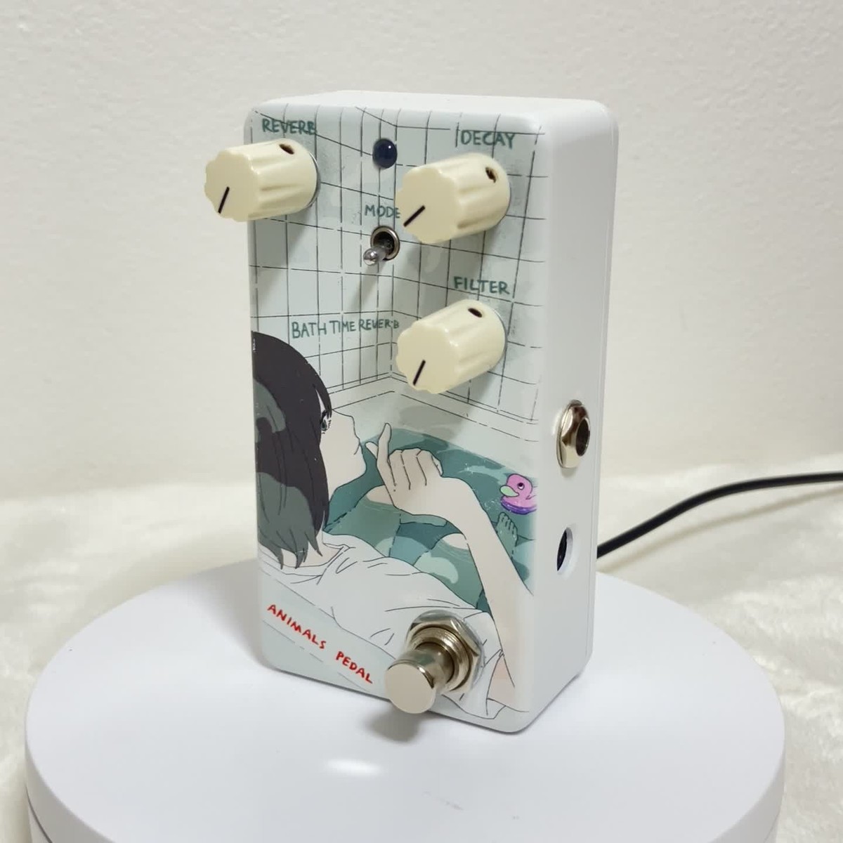 Animals Pedal Custom Illustrated 030 BATH TIME REVERB by /BATH