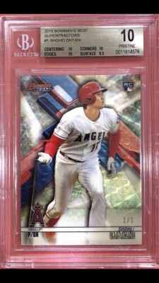 Shohei Ohtani 2018 Bowmans Best RC Superfractor 1/1 BGS 10