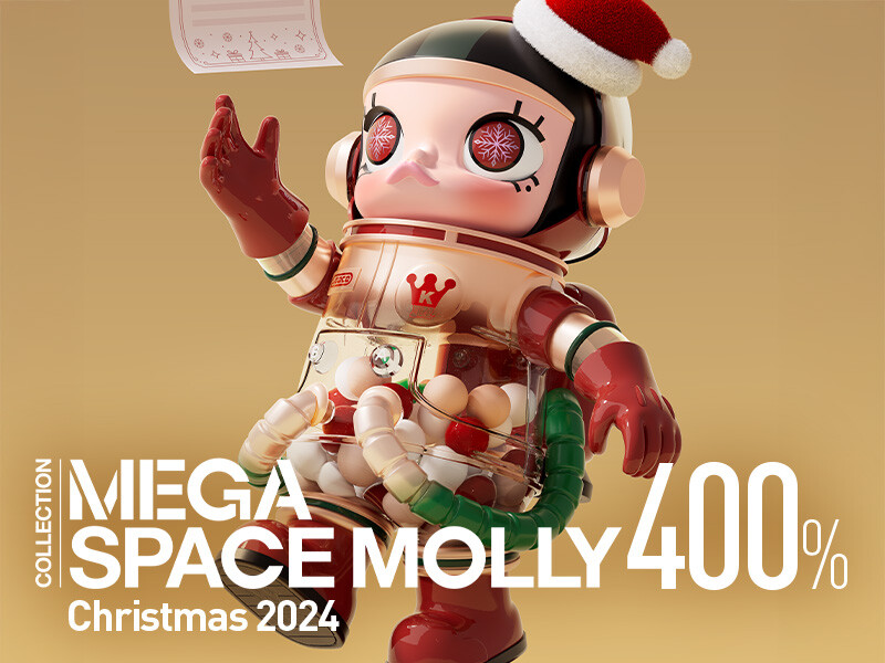 POP MART MEGA Collection 400% SPACE MOLLY Christmas 2024 Limited