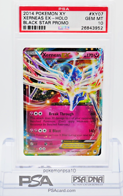 PSA 10 XERNEAS EX #XY07 POKEMON 2014 XY BLACK STAR PROMO GEM MINT