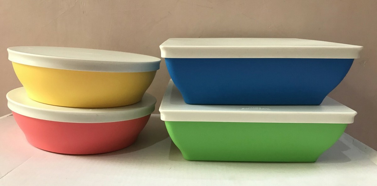 Tupperware Zen Square Medium 960 ml 2 PC Zen Round 520 ml 2 PC