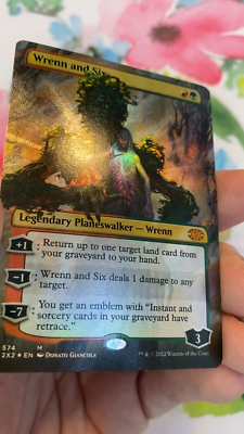 WRENN AND SIX *TEXTURED FOIL* Borderless Art 2X2 MTG MT/NM Double