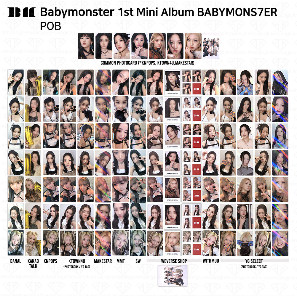 BABYMONSTER 1st Mini Album Babymons7er Sheesh POB Photocard AHYEON