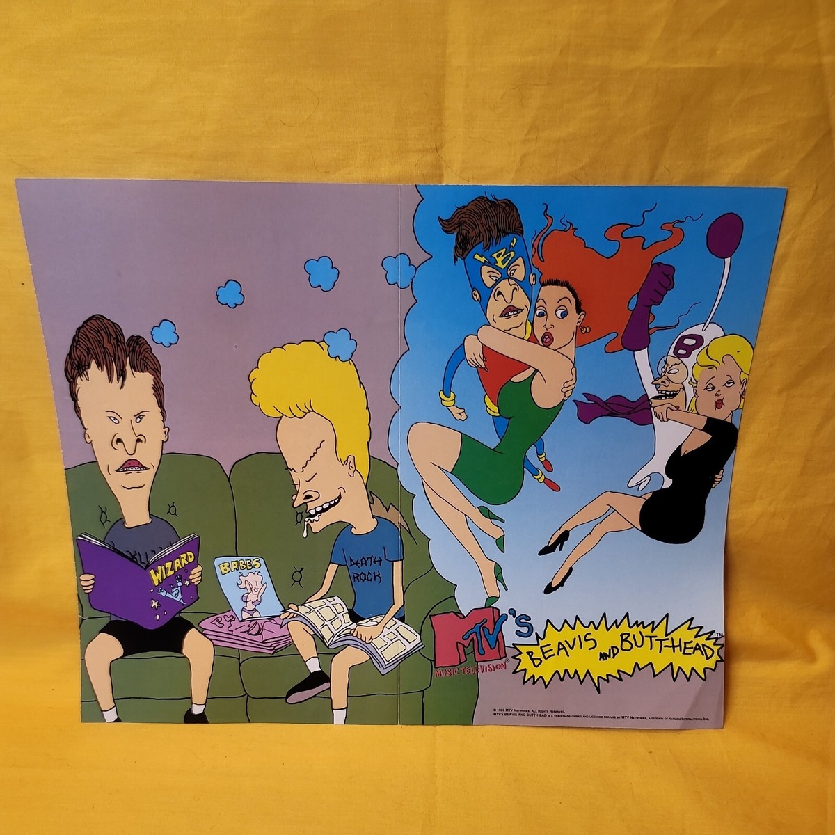 ☆Beavis and Butthead☆ ポスター Vintage MTV ☆Beavis and Butthead