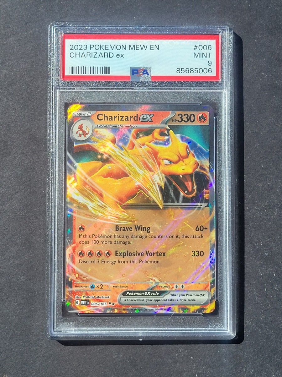 PSA 9 CHARIZARD EX 006/165 - S&V 151 MEW EN DOUBLE RARE ENGLISH