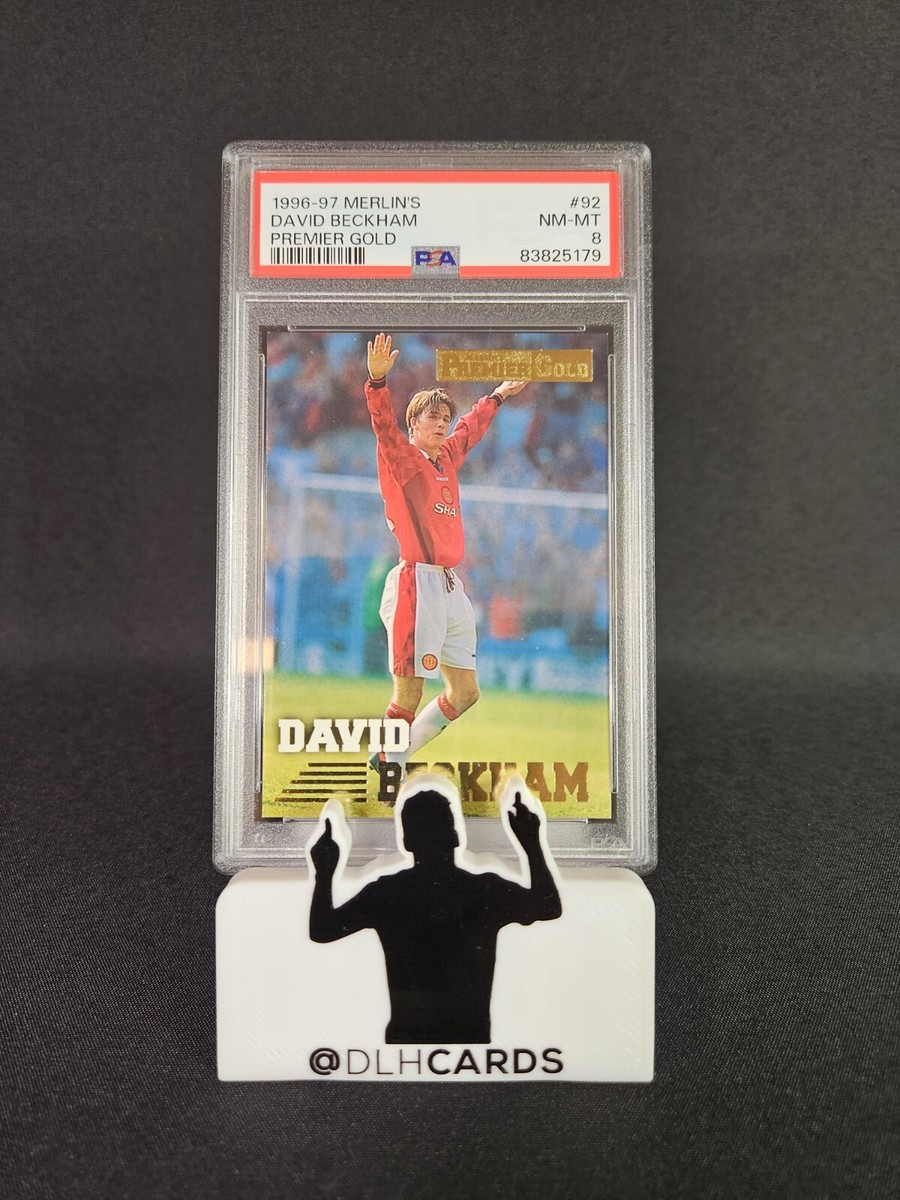PSA 8 David Beckham 1996/97 Merlin Premier Gold #92 Rookie