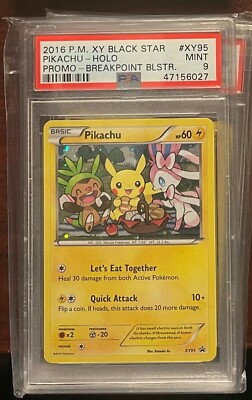 2016 Pokemon Black Star Promo Breakpoint Pikachu XY95 PSA 9 Mint