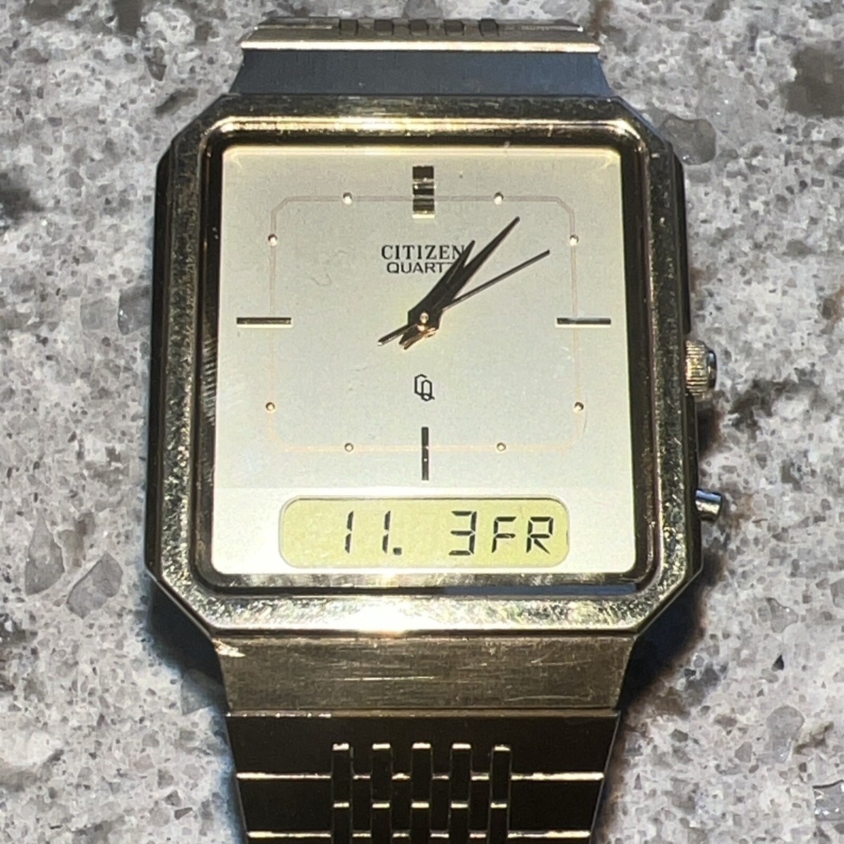 Vintage Citizen 8930-085060 TA Analog Digital Watch Alarm Japan