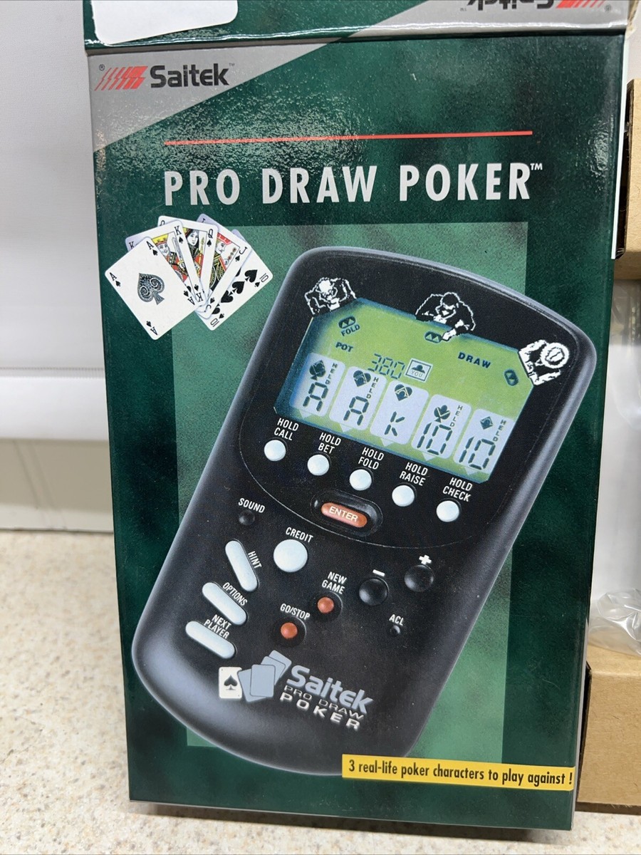 Vintage 90s 1994 Saitek Pro Draw Table Poker Electronic Hand Held