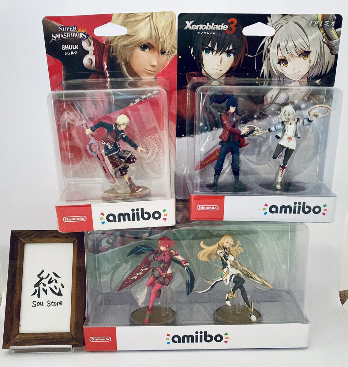 Noah Mio Set & Pyra Mythra Set & Shulk amiibo Xenoblade Nintendo