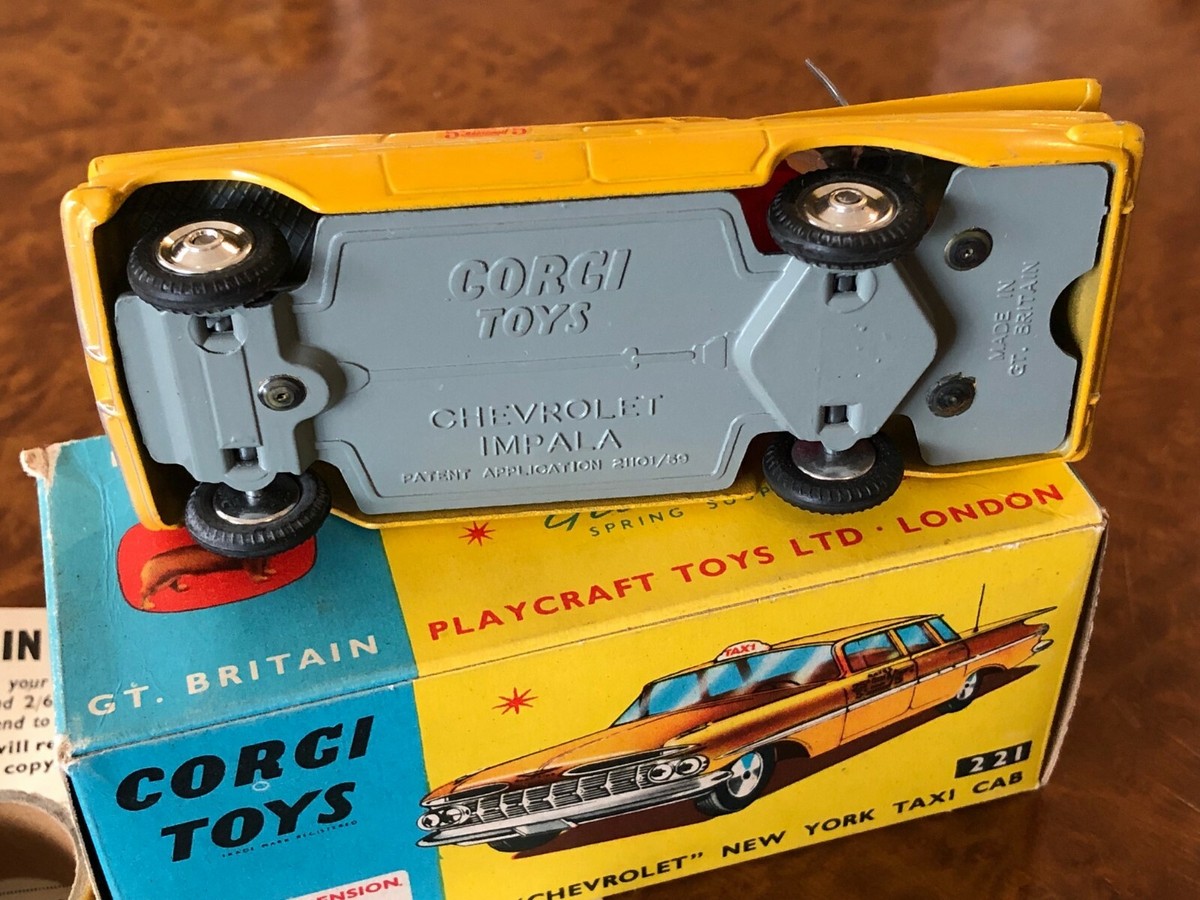Vintage Corgi Toys | Chevrolet Impala New York Taxi Cab | No. 221