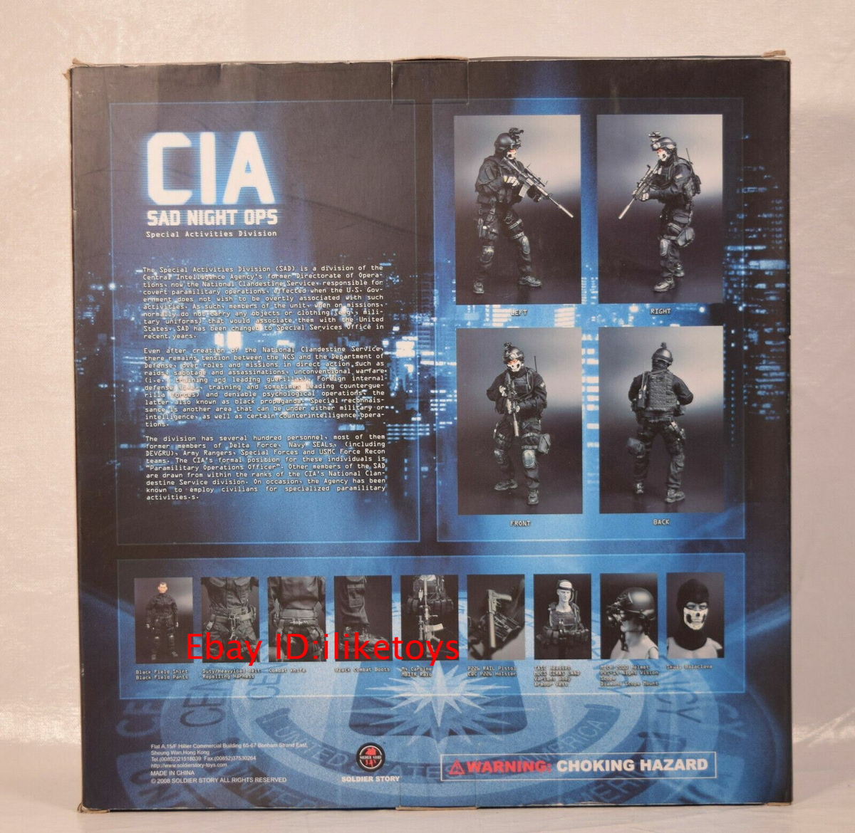 Soldier Story CIA SAD NIGHT OPS Special Activities Division 1/6th