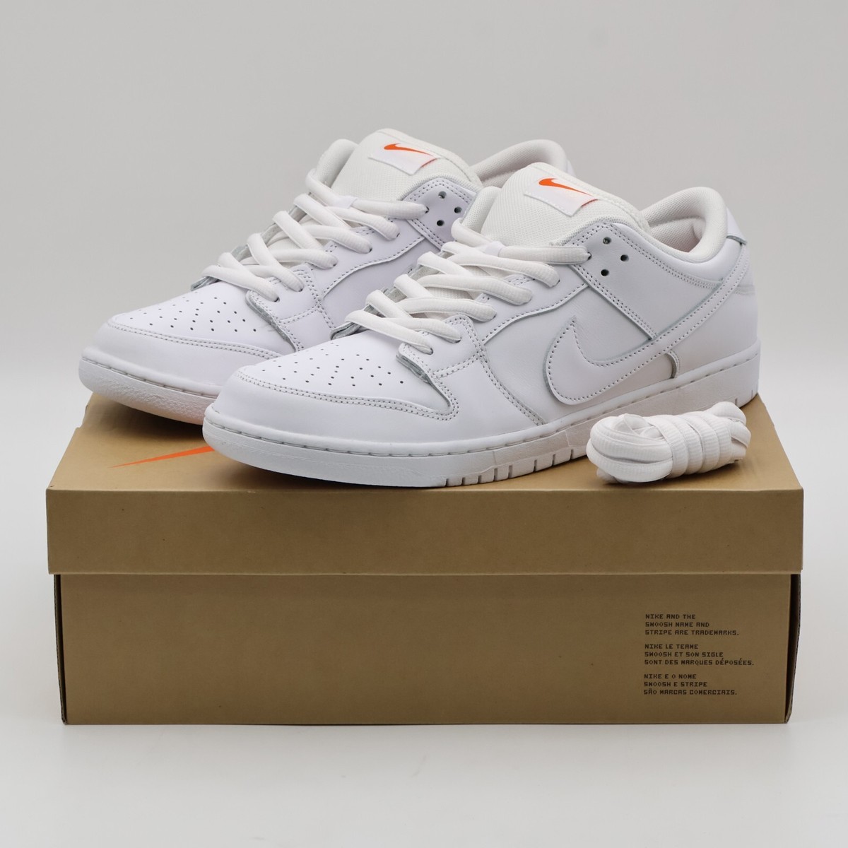 FJ1674-100 Nike SB Dunk Low Pro ISO Triple White (Men's) | eBay