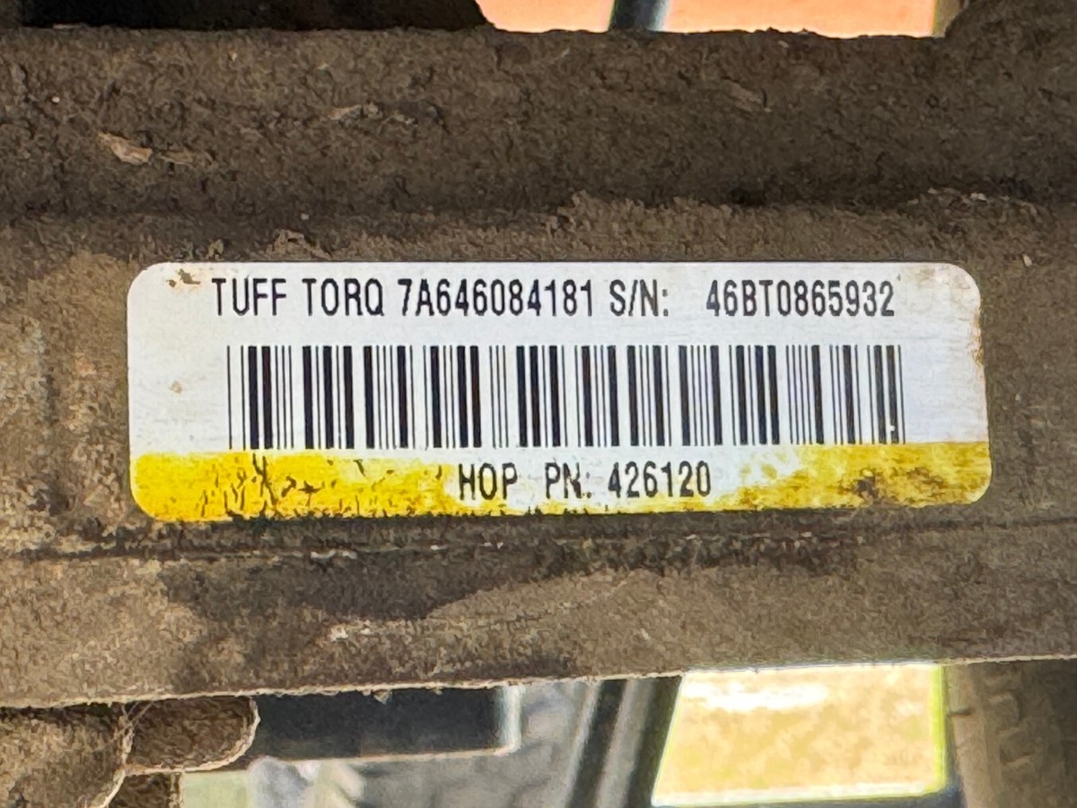 Tuff Torq Automatic Transaxle (K46) 7A646084181 P/N:426120 OEM for
