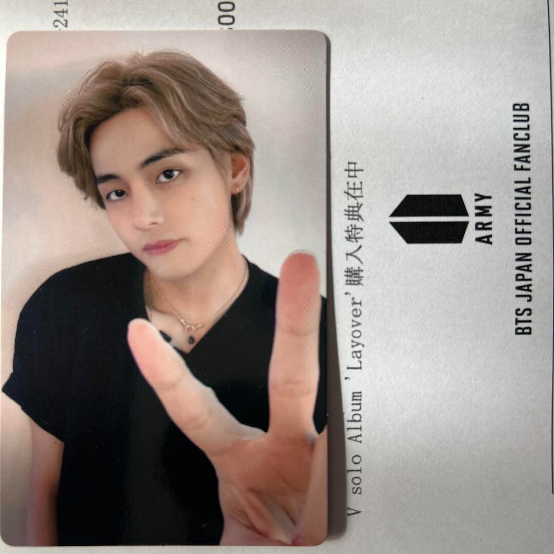 BTS V Taehyung Layover JPFC Lucky draw Japan FC Official Photocard