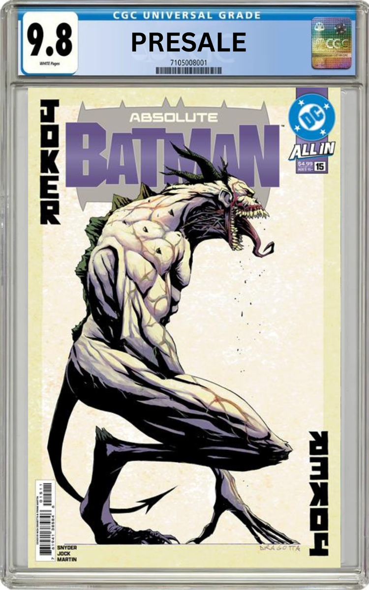 CGC 9.8 1st Printing Absolute Batman #15 (JOKER) Nick Dragotta