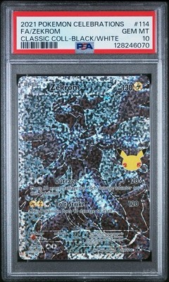 PSA 10 GEM MINT Zekrom 114/114 Celebrations: Classic Collection