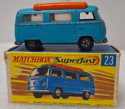 MATCHBOX LESNEY SUPERFAST VW Volkswagen T2 Camper Combi #23 Blue