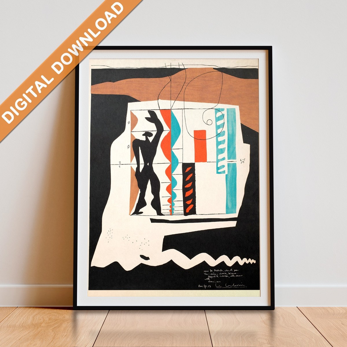 Le Corbusier Modulor Poster – Modernist Design | High-Quality