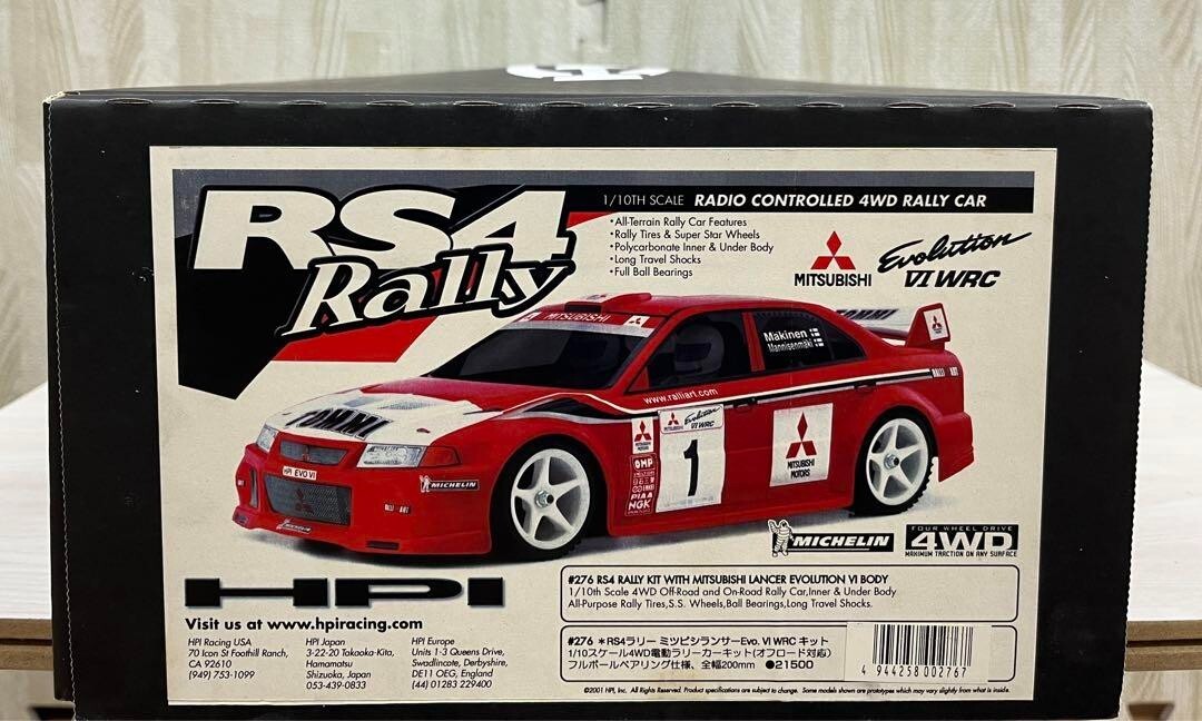 HPI RC RS4 Rally 1/10 MITSUBISHI Lancer Evo VI WRC 4WD Tommi