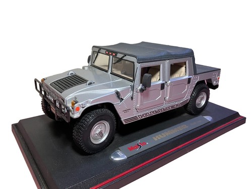 Hummer H1 Maisto Silver Hard Top 1:18 Scale Model No Box | eBay