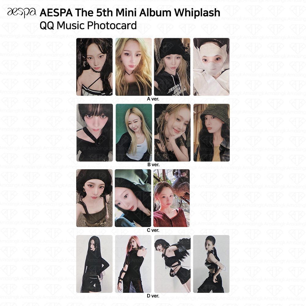 Aespa 5th Mini Album Whiplash QQ Music Photocard KARINA WINTER