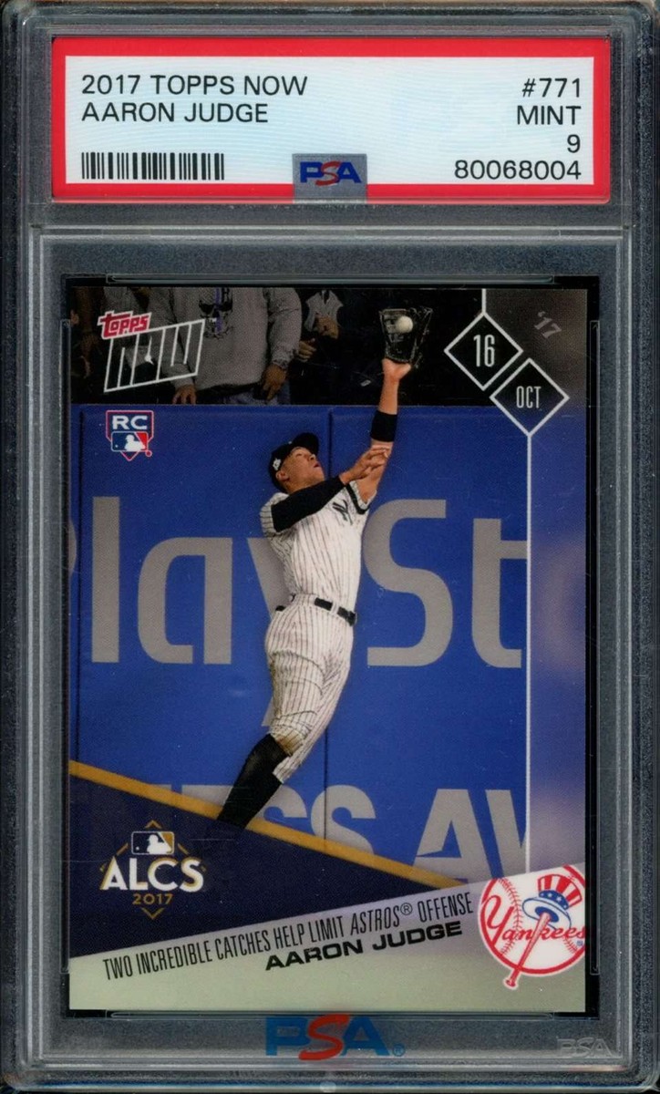2017 Topps Now #771 Aaron Judge PSA 9 Mint RC Rookie Card 80068004
