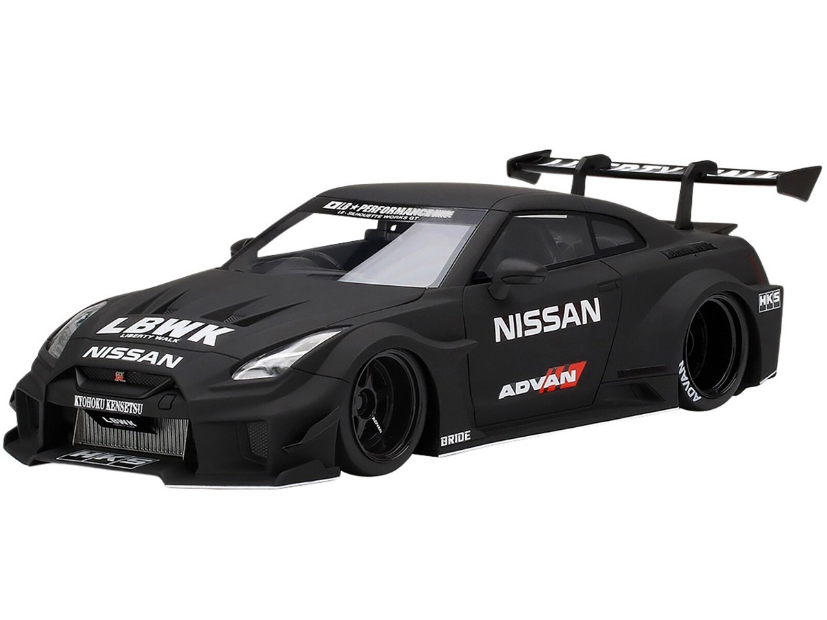 NISSAN 35GT-RR LB-SILHOUETTE WORKS GT LBWK MATT BLACK 1/18 CAR TOP