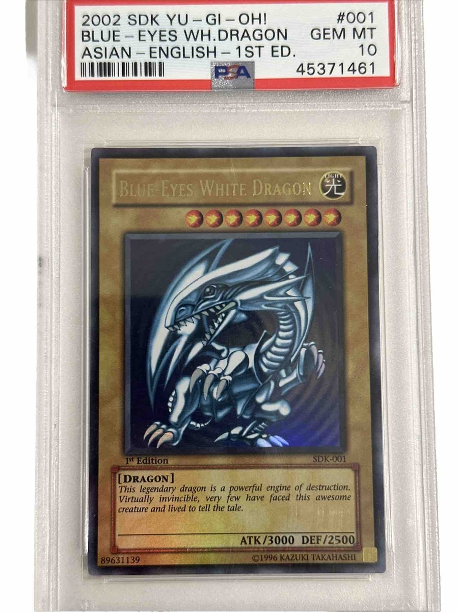 2002 yu-gi-oh sdk-001 blue-eyes white dragon 1st Edition mint Psa
