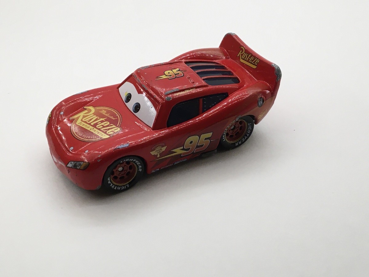 DISNEY PIXAR Cars Diecast Red #95 Lightning McQueen Rust-Eze Car