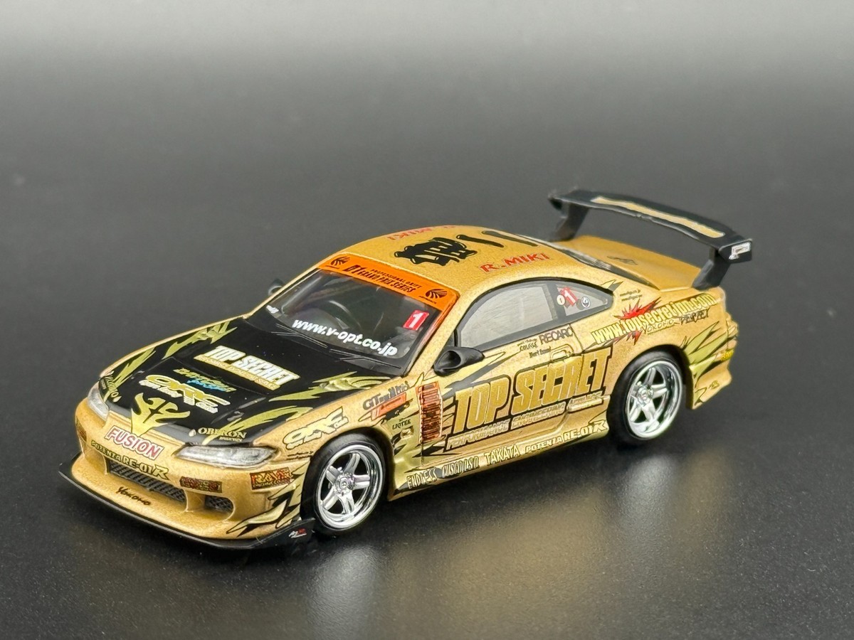 MINI GT Nissan ショップ Silvia S15 ゴールド リバティーウォーク