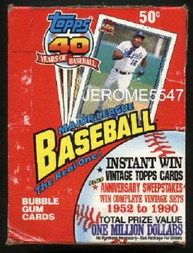 1991 TOPPS Baseball Card Box 36 Sealed Packs UNOPENED #Mtl-Rk_#FL