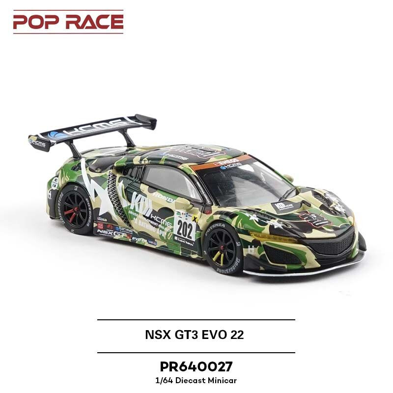 POP RACE 1:64 NSX GT3 EVO 22 bape Diecast Model Car | eBay