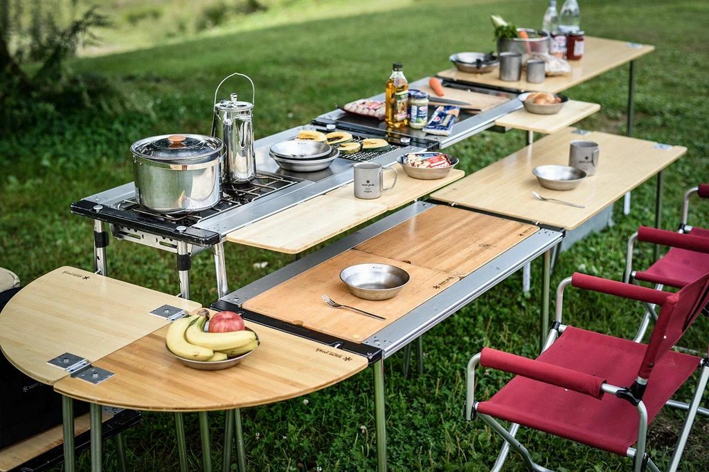 SNOW PEAK JAPAN CK-126TR IRON GRILL TABLE (IGT) BAMBOO W INSERT