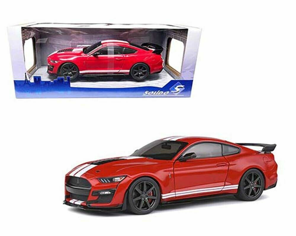 1/18 Ford Mustang Shelby GT500 (Red) W Stripes Diecast Model by