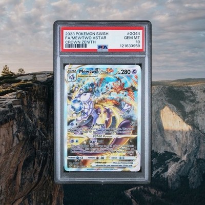 Mewtwo VStar PSA 10 GG44 English Pokemon Card 2023 Crown Zenith