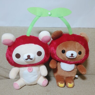 Rilakkuma Fruit de Makumaku Relax Nakayoshi Cherry Plushie XL 13.3