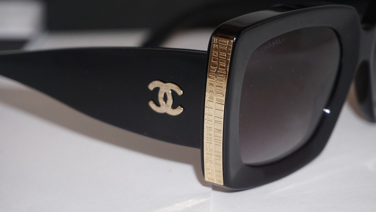 CHANEL Sunglasses New Black Light Dark Grey Gradient CH5435 C.622