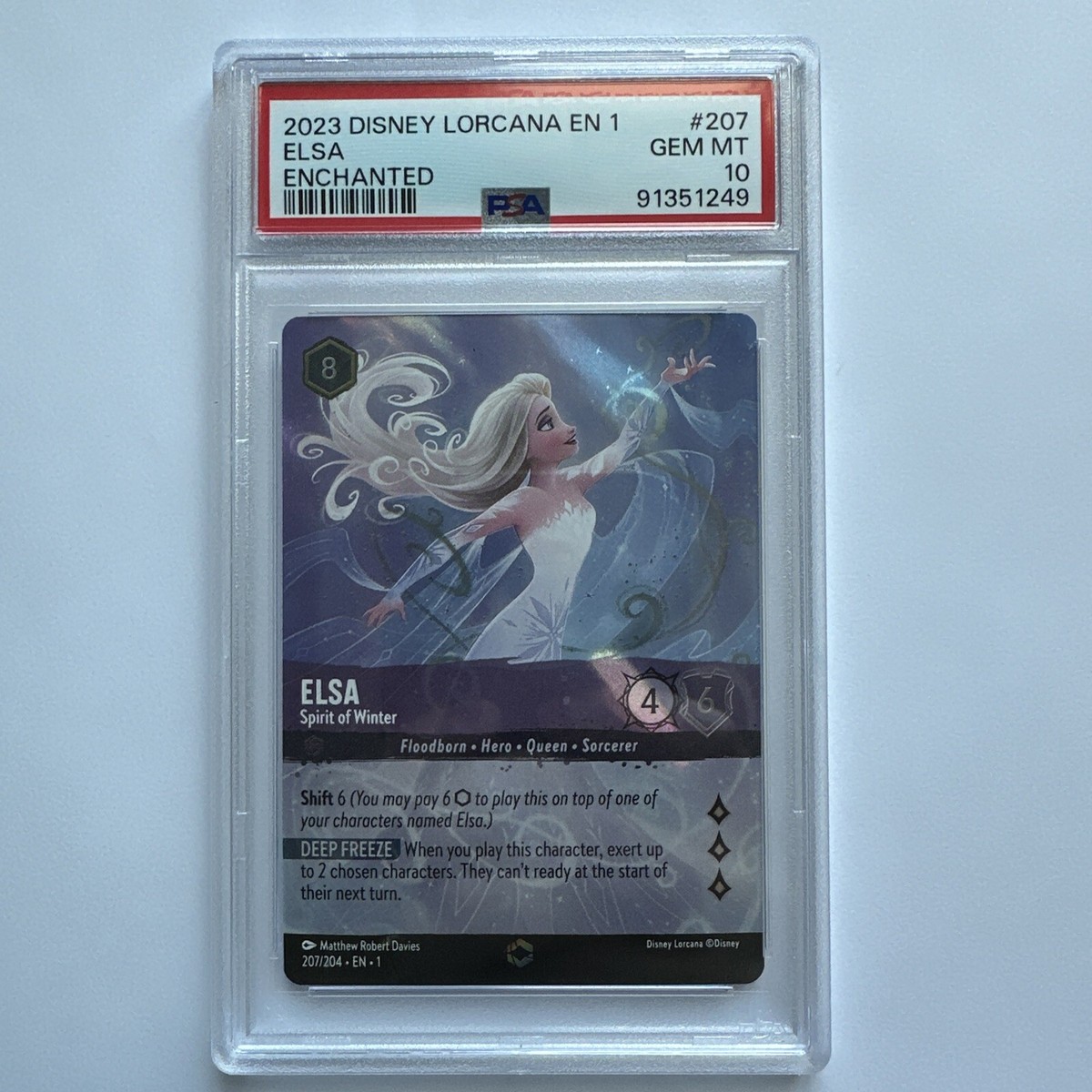 Disney Lorcana - ELSA Spirit Of Winter ENCHANTED Foil 207/204