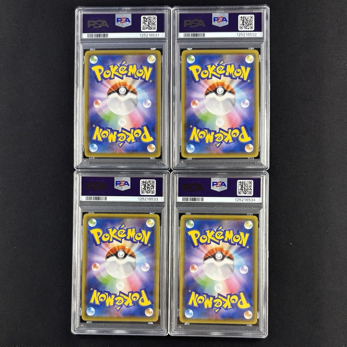 PSA 10 Pikachu V-Union 4 Card Sequential Set 025-028 JP 25th