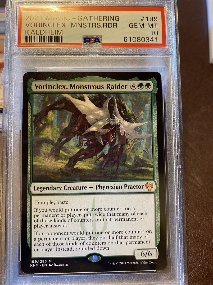PSA 10 Pop 1 Gem MTG Vorinclex, Monstrous Raider Kaldheim #199