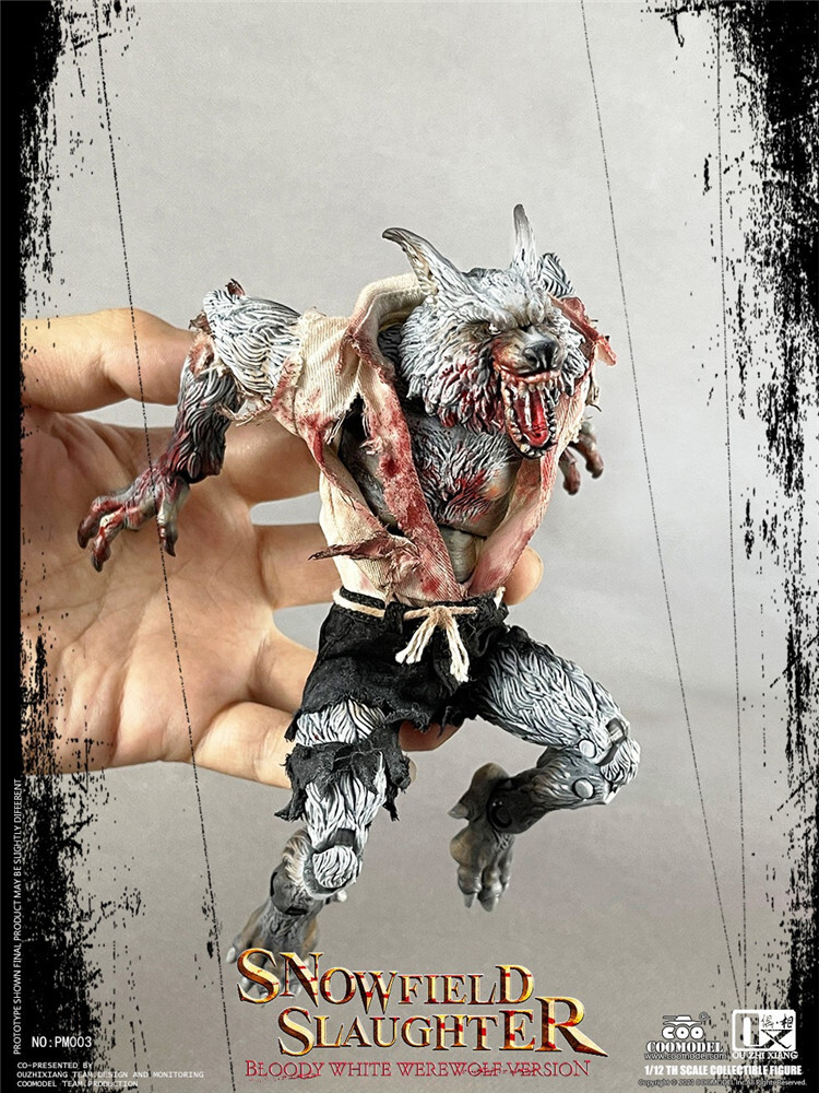 COOMODELxOUZHIXIANG Snowfield Slaughter Bloody White Werewolf 1/12