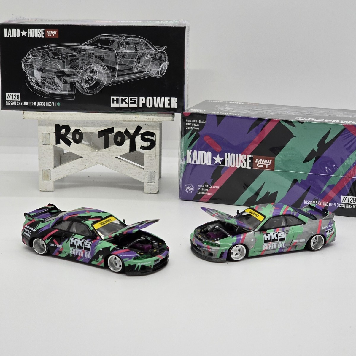 SEALED BOX KAIDO HOUSE x MINI GT NISSAN SKYLINE GT-R (R33) HKS V1