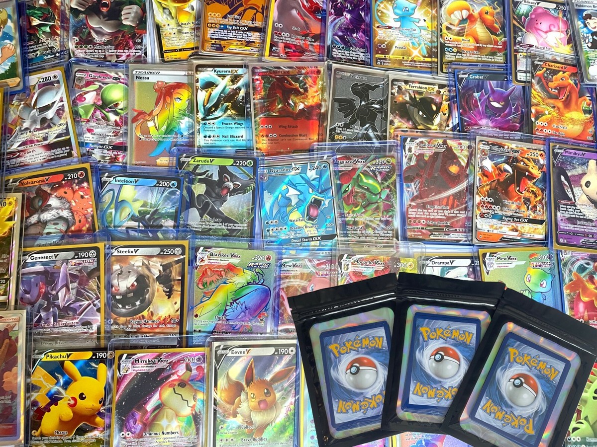 POKEMON 50 CARD LOT: ULTRA RARE (EX/GX/V/VMAX/ART/RR) GUARANTEED+