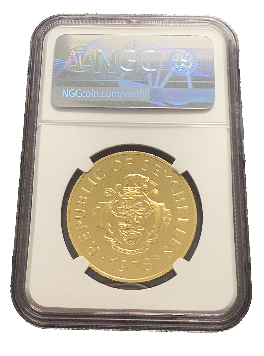 Seychelles 1978 Gold 1500 Rupees NGC MS69 Conservation