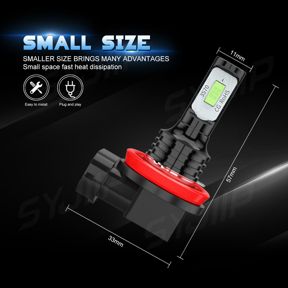 H9/H11 LED Headlight Bulbs High/Low Beam For Kawasaki ZX10r Ninja