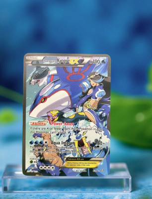 Team Aqua's Kyogre EX Gold Metal Pokemon Card Collectible Gift